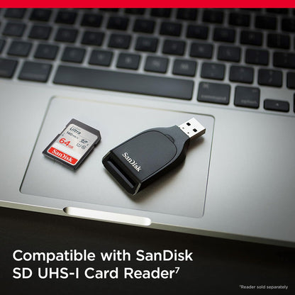 SanDisk 64 GB Ultra SDXC Tarjeta, con hasta 140 MB/s, rendimiento de apps A1, UHS-1, Clase 10, U1