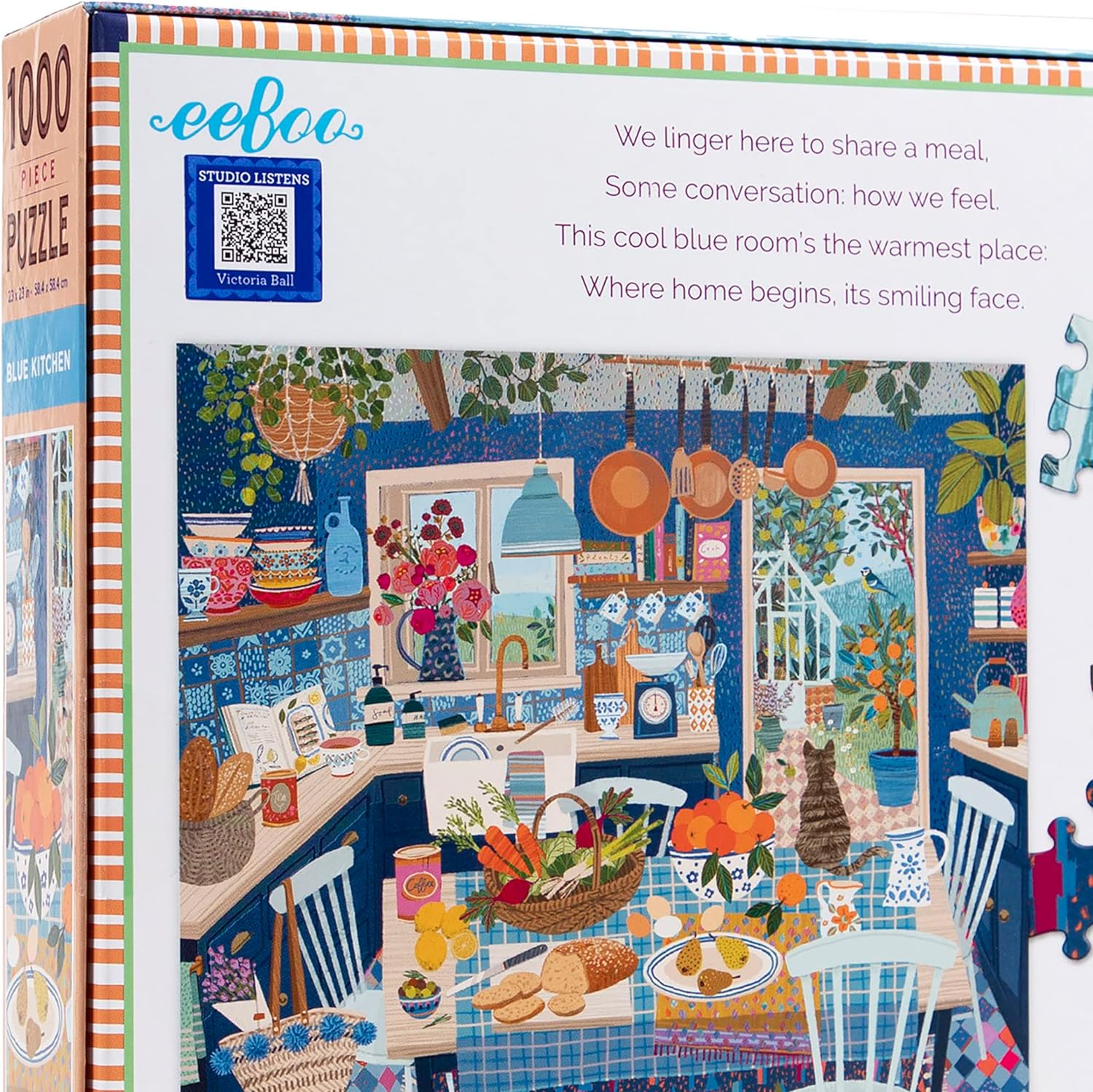 eeBoo - Puzzle 1000 pcs - Blue Kitchen - (EPZTBUK
