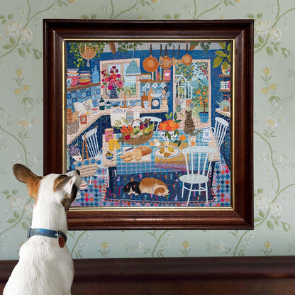 eeBoo - Puzzle 1000 pcs - Blue Kitchen - (EPZTBUK