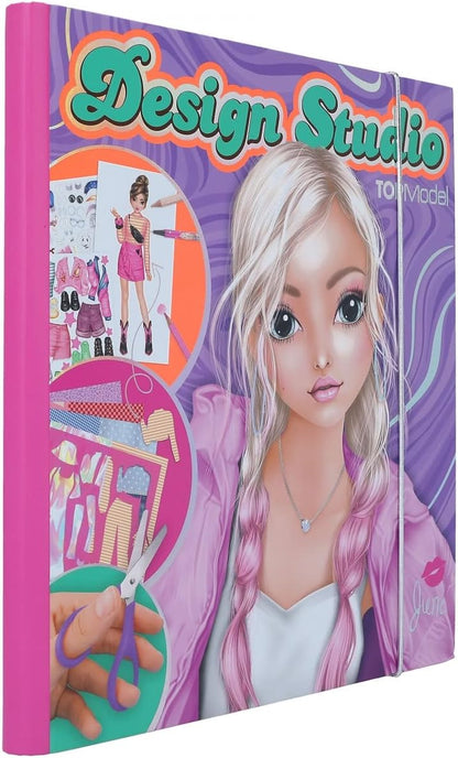 Depesche 12045 Create your TOPModel Design Studio - Malbuch Set mit 30 Seiten zum Designen von Fashion-Outfits, Mal-Heft mit Stickerbogen uvm.