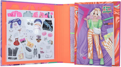 Depesche 12045 Create your TOPModel Design Studio - Malbuch Set mit 30 Seiten zum Designen von Fashion-Outfits, Mal-Heft mit Stickerbogen uvm.