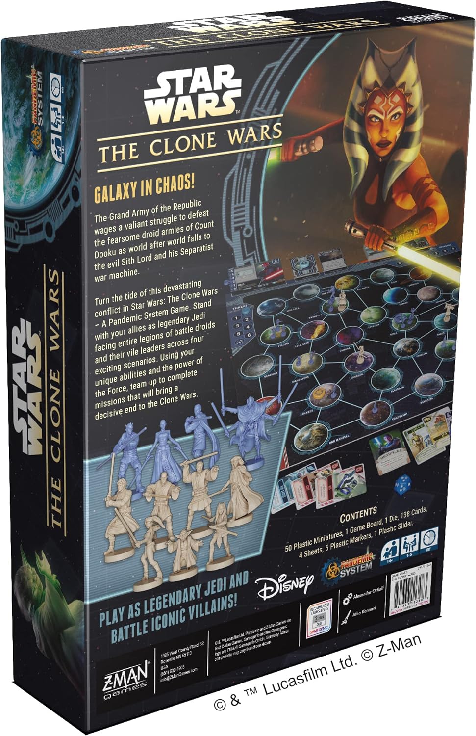 Z-Man Games Man Games Pandemic: Star Wars: The Clone Wars Board Game Ages 14+ 1-5 Players 60 Minutes Playing Time, ZM7126