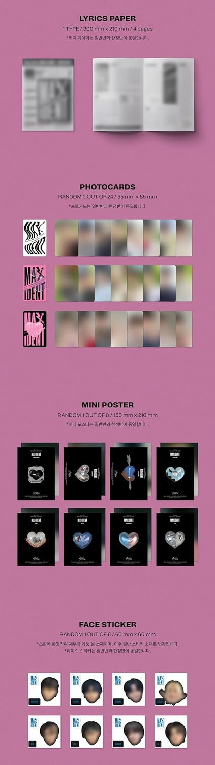 STRAY KIDS - MAXIDENT LIMITED EDITION  MINI Album+Photobook+Limited Version Benefit