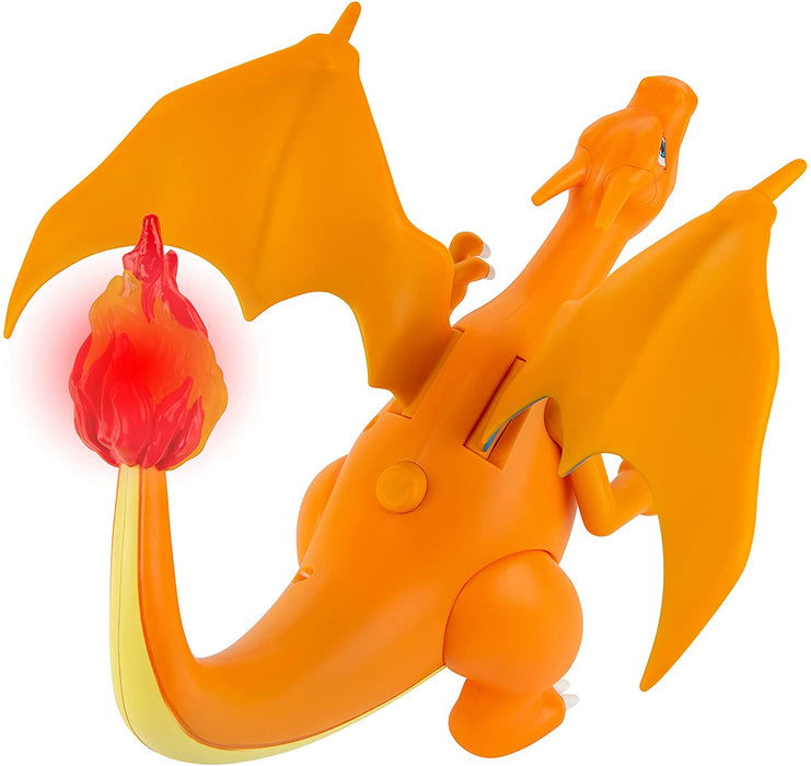 Pokémon Charizard Deluxe Feature Figure - Includes 6-inch Interactive Charizard Figure plus 2-inch Pikachu Figure with Figure Launcher - Authentic Details