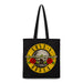 Rocksax Guns N' Roses Tote Bag - Rose Logo, Nero, Standard, Shooper in tela pesante realizzato in materiale riciclato Fairtrade