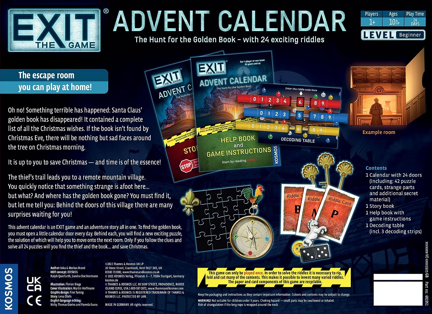 Exit: Advent Calendar - The Hunt For The Golden Book