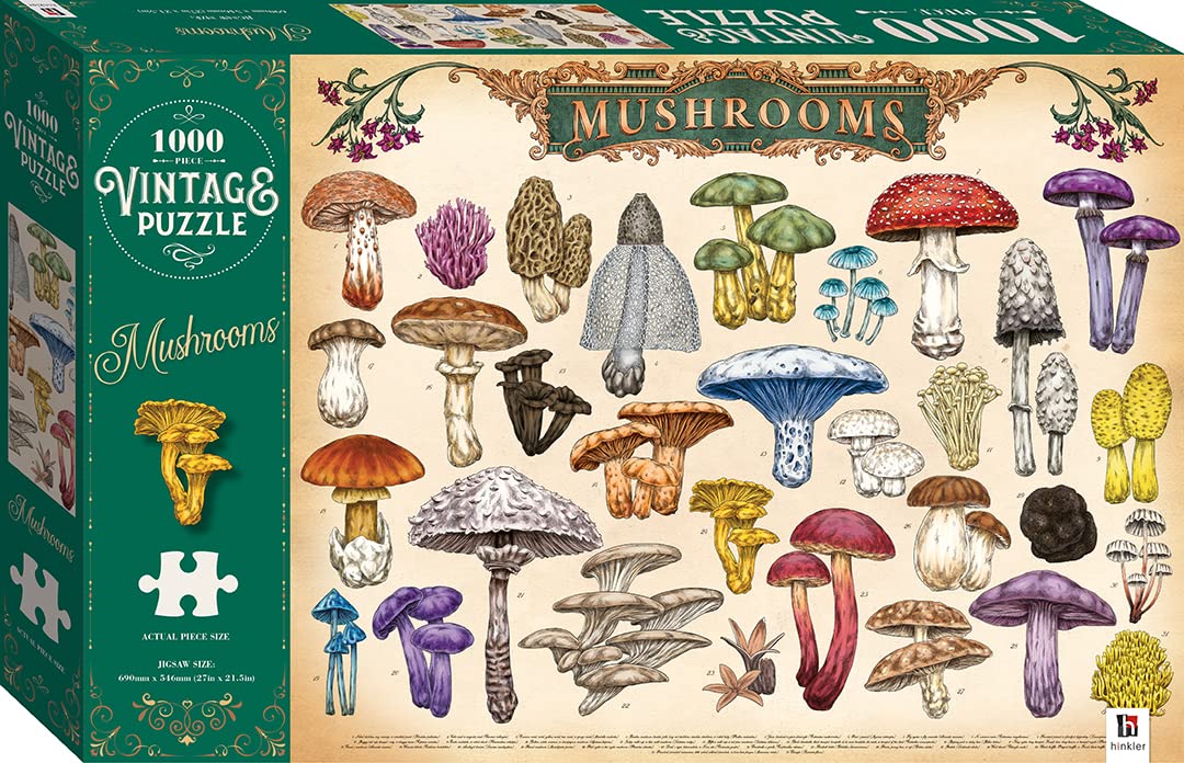 1000 Jigsaw Vintage Mushrooms