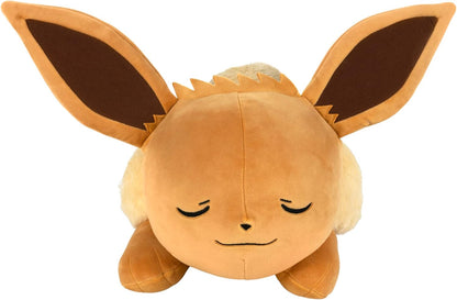 Pokémon PKW0222-45cm Schlafendes Plüsch - Evoli, offizielles Plüsch