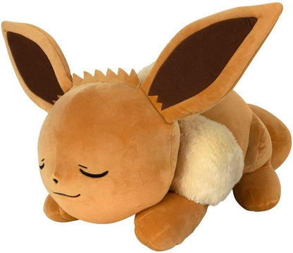 Pokémon PKW0222-45cm Schlafendes Plüsch - Evoli, offizielles Plüsch