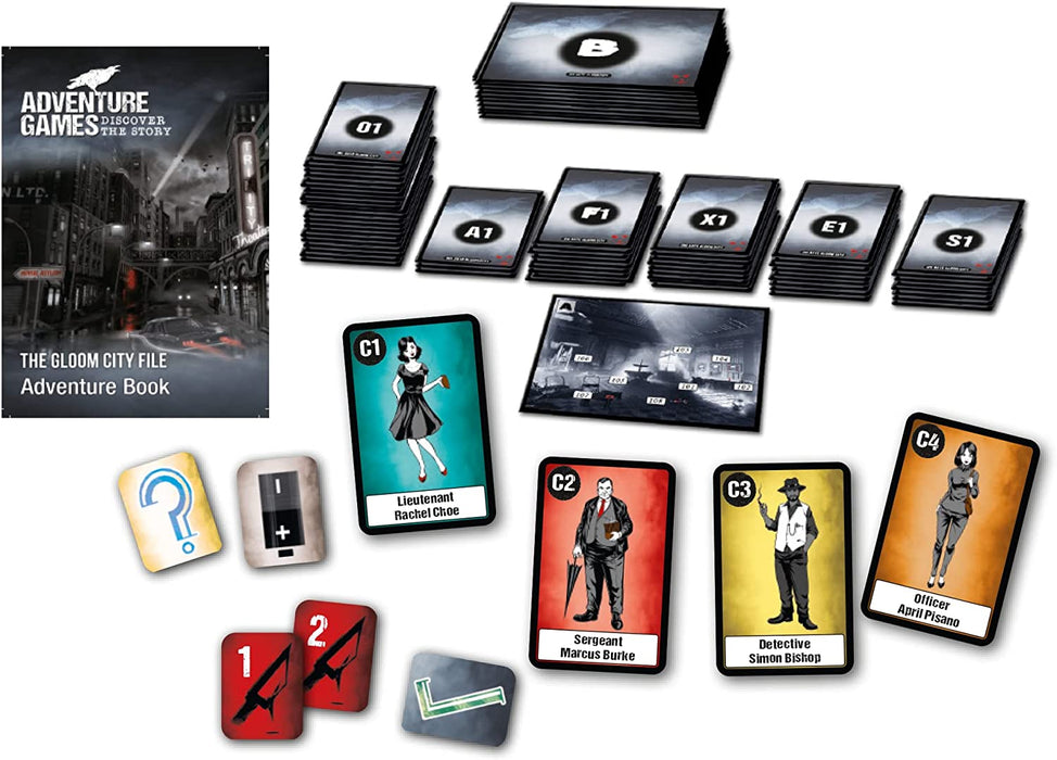 Adventure Games: The Gloom City File – A Kosmos Game from Thames & Kosmos | Collaborative, Replayable Storytelling Gaming Experience for 1 to 4 Players Ages 16+