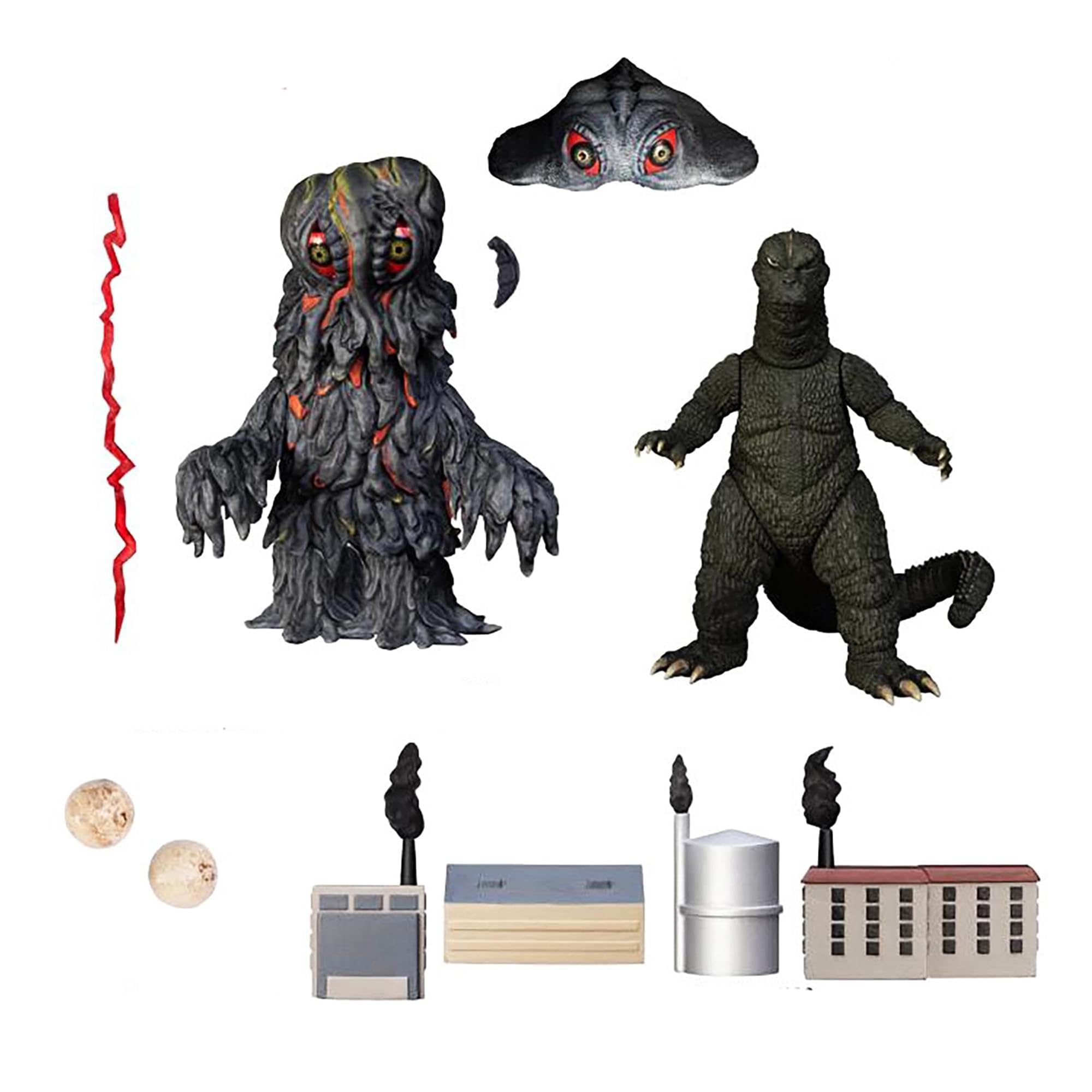 Mezco Godzilla vs Hedorah 5 Points - Juego de 3 Figuras de acción (1971