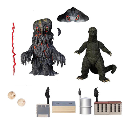 Mezco Godzilla vs Hedorah 5 Points - Juego de 3 Figuras de acción (1971