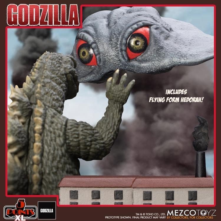 Mezco Godzilla vs Hedorah 5 Points - Juego de 3 Figuras de acción (1971