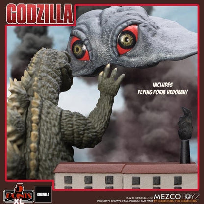Mezco Godzilla vs Hedorah 5 Points - Juego de 3 Figuras de acción (1971
