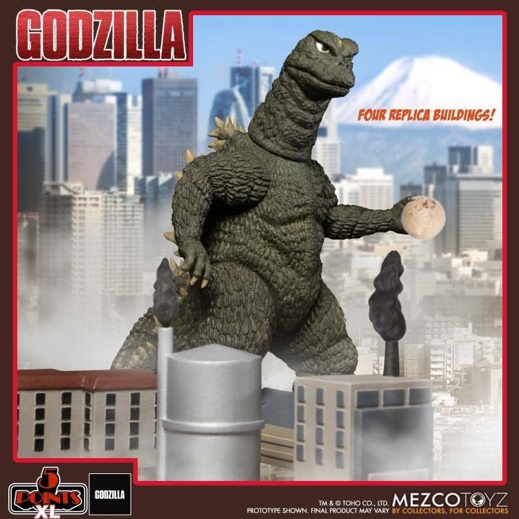 Mezco Godzilla vs Hedorah 5 Points - Juego de 3 Figuras de acción (1971