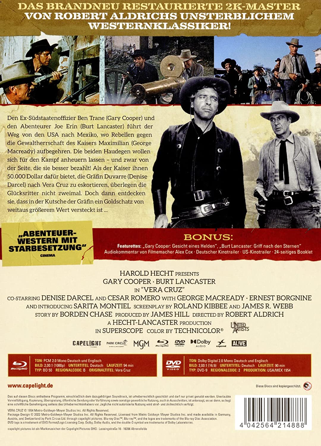 Vera Cruz - 2-Disc Limited Collector's Edition im Mediabook (Blu-Ray + DVD