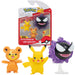 Pokémon PKW2347 - Battle Figure Set - Teddiursa, Pikachu, Nebulak, Official Movable Figures, 5 cm, 7.5 cm Nebulak