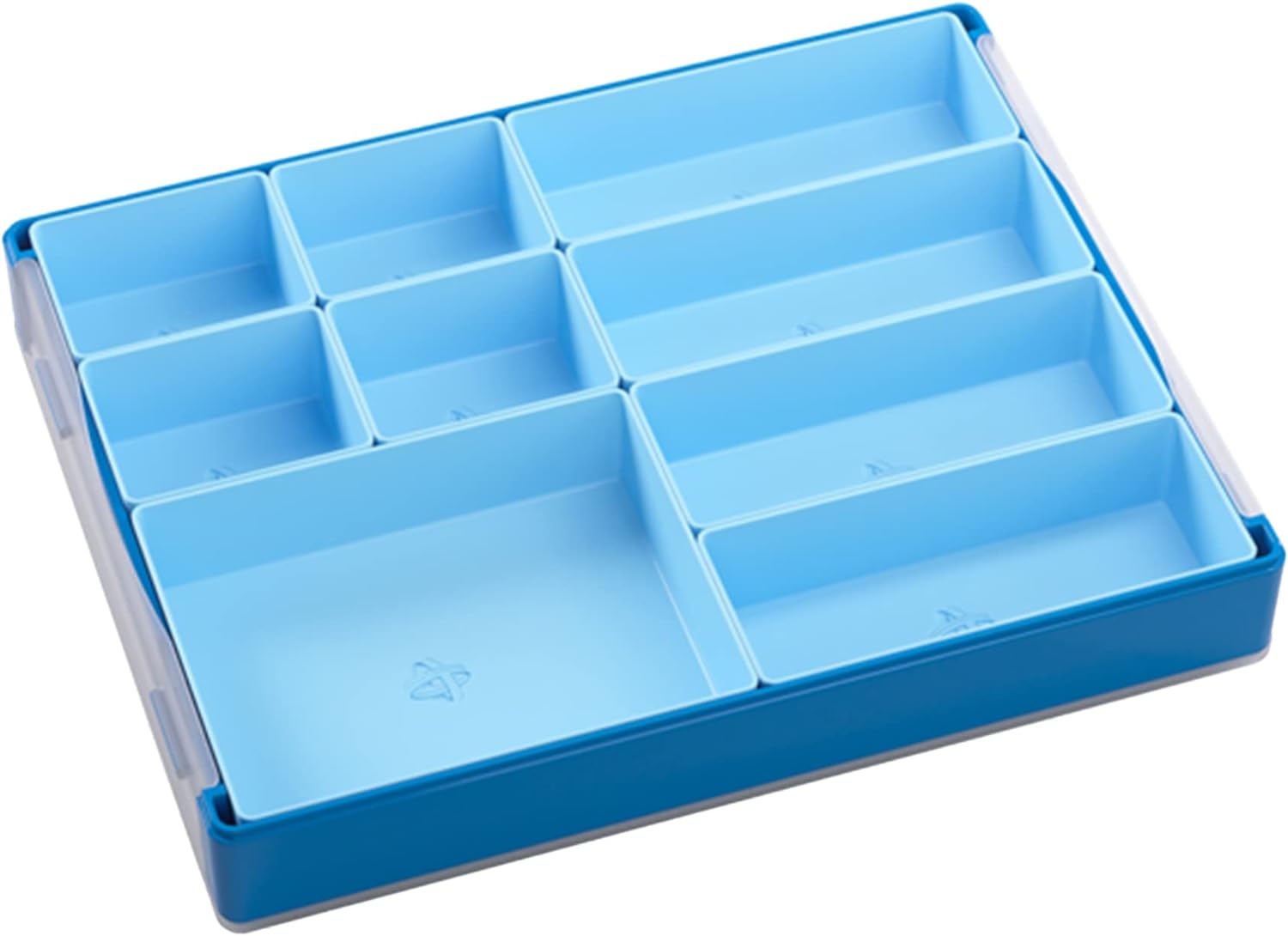 Token Silo Convertible | Store & Organize Board Game Tokens | 9 Removable Trays in 3 Different Sizes | Stackable| Convenient Space-Saving Design | Blue Color | Made by Gamegenic (GGS22002ML