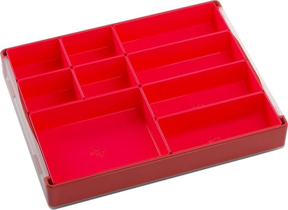 Gamegenic Token Silo Convertible | Store & Organize Board Game Tokens | 9 Removable Trays in 3 Different Sizes | Stackable Token Box | Space-Saving Design | Red Color | Made (GGS22003ML