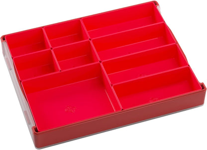 Gamegenic Token Silo Convertible | Store & Organize Board Game Tokens | 9 Removable Trays in 3 Different Sizes | Stackable Token Box | Space-Saving Design | Red Color | Made (GGS22003ML