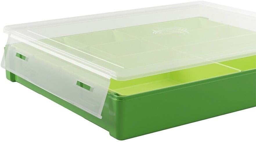 Token Silo Convertible | Store & Organize Board Game Tokens | 9 Removable Trays in 3 Different Sizes | Stackable | Convenient Space-Saving Design | Lime Green Color | Made by Gamegenic (GGS22004ML