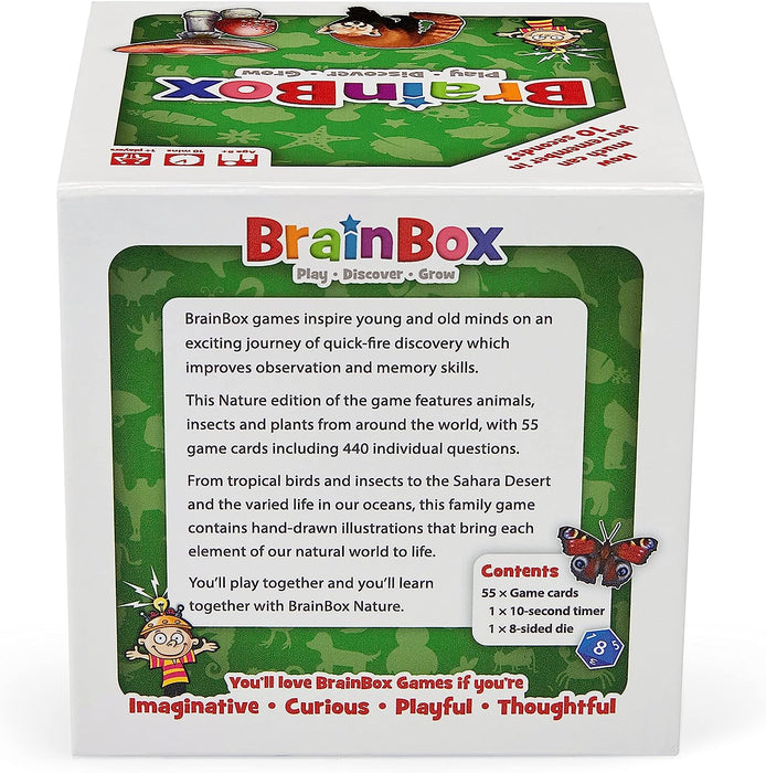 Brainbox Nature (Refresh 2022) Card Game Ages 8+ 1+ Players 10 Minutes Playing Time, GREG124403