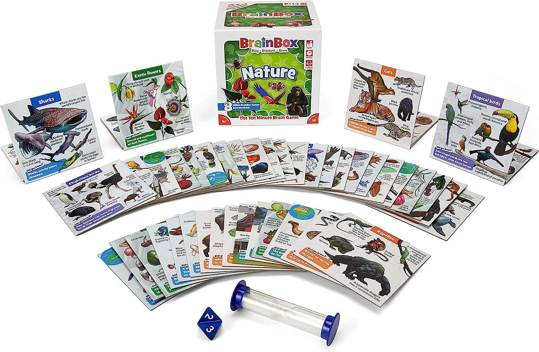 Brainbox Nature (Refresh 2022) Card Game Ages 8+ 1+ Players 10 Minutes Playing Time, GREG124403
