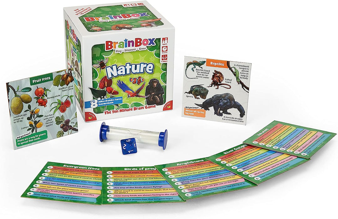 Brainbox Nature (Refresh 2022) Card Game Ages 8+ 1+ Players 10 Minutes Playing Time, GREG124403