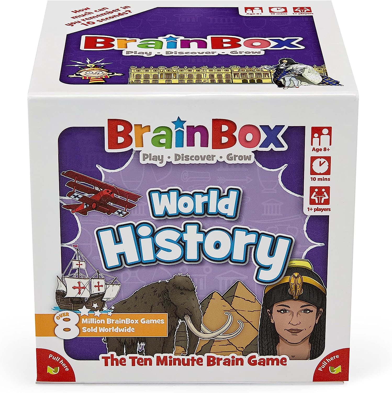 Brainbox World History (Refresh 2022) Card Game Ages 8+ 1+ Players 10 Minutes Playing Time, GREG124417