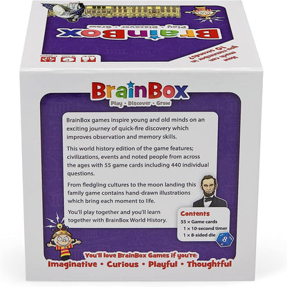 Brainbox World History (Refresh 2022) Card Game Ages 8+ 1+ Players 10 Minutes Playing Time, GREG124417