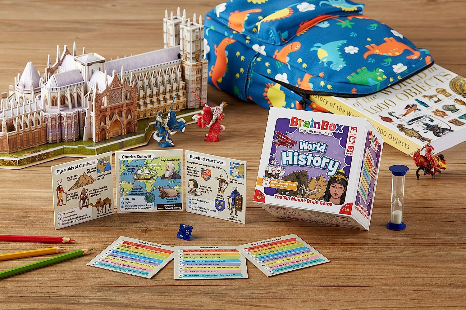Brainbox World History (Refresh 2022) Card Game Ages 8+ 1+ Players 10 Minutes Playing Time, GREG124417