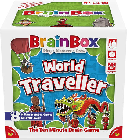 Brainbox World Traveller (Refresh 2022) Card Game Ages 6+ 1+ Players 10 Minutes Playing Time, GREG124437