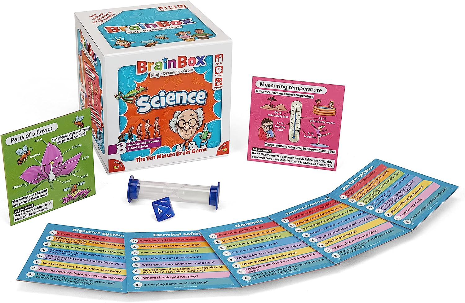 BrainBox Science | Fun & Educational Card Game | Ages 8+ | 1+ Players | 10 Minutes Play Time
