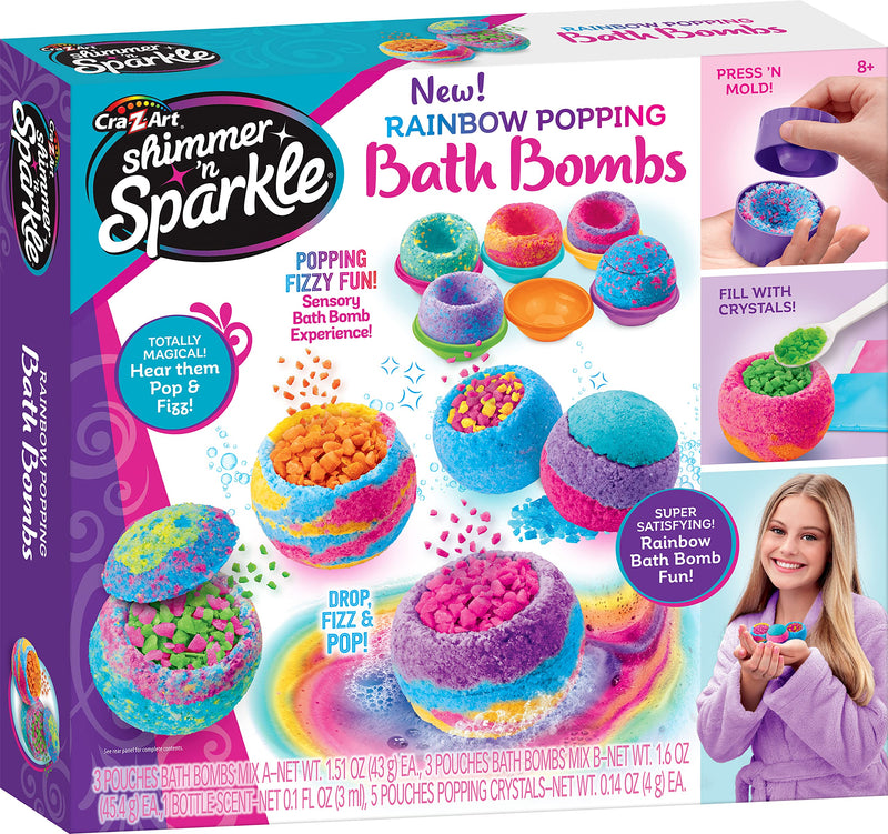 SHIMMER N SPARKLE RAINBOW POPPING BATH BOMBS (17345