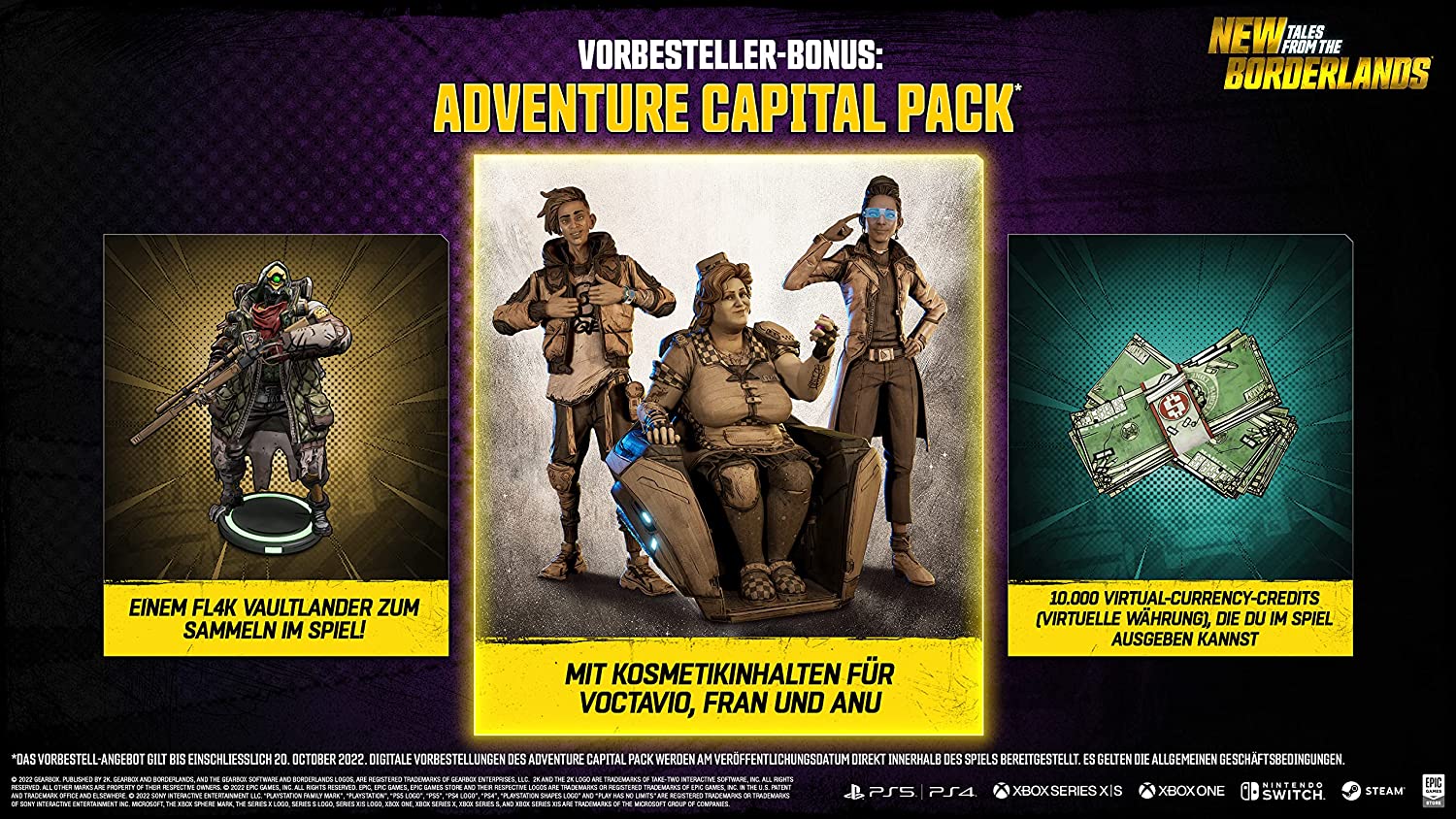 New Tales from the Borderlands - Deluxe Edition (German USK Box) /Switch