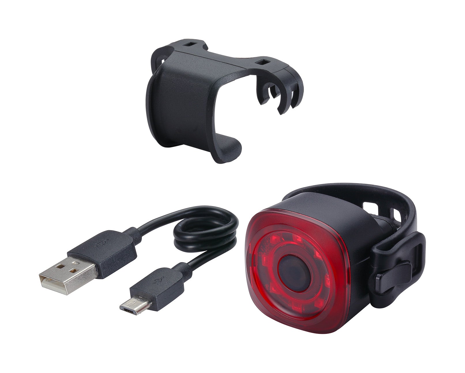 BBB Cycling Bike Light Rear Red Reachargeable Waterpoof USB Strapmount Spirit BLS-226