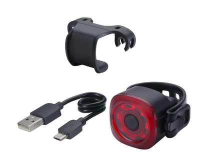 BBB Cycling Bike Light Rear Red Reachargeable Waterpoof USB Strapmount Spirit BLS-226