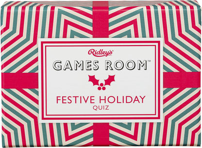 Ridley’s Festive Holiday Trivia Card Game – Trivia Games for Adults and Kids – 2+ Players – Includes 140 Unique Question Cards – Fun Quiz Cards That Make a Great Gift Trivia Festive