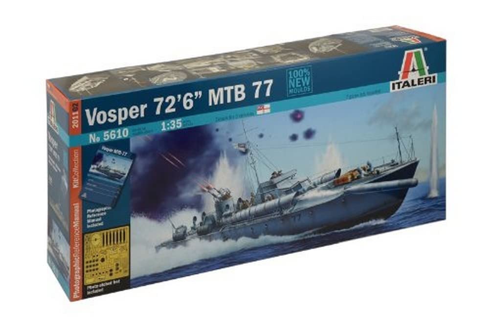 Italeri 510005610-1:35 Vosper 72 Inch 6 Inch MTB 77