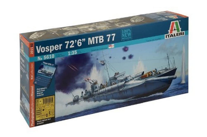 Italeri 510005610-1:35 Vosper 72 Inch 6 Inch MTB 77