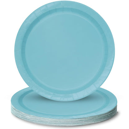Unique 46862 Paper Plates-18 cm-Teal Colour-Pack of 20