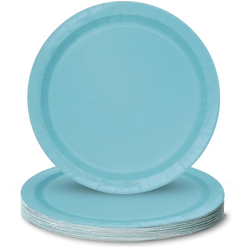 Unique 46862 Paper Plates-18 cm-Teal Colour-Pack of 20