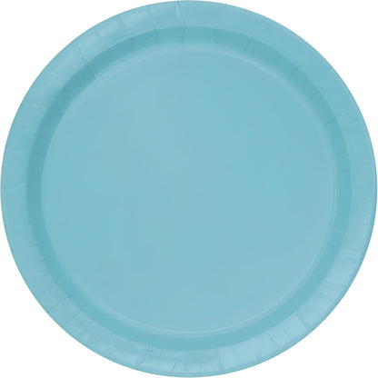 Unique 46862 Paper Plates-18 cm-Teal Colour-Pack of 20