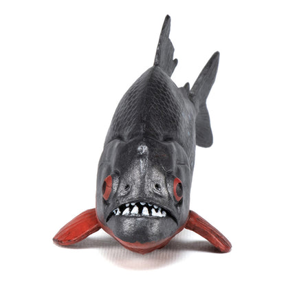 PAPO Wild Animal Kingdom Piranha Toy Figure, Grey/Red (50253)