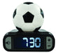 LEXIBOOK Digital Alarm Night Light Snooze, Clock, Luminous Soccer Ball, Colour, Black White Football
