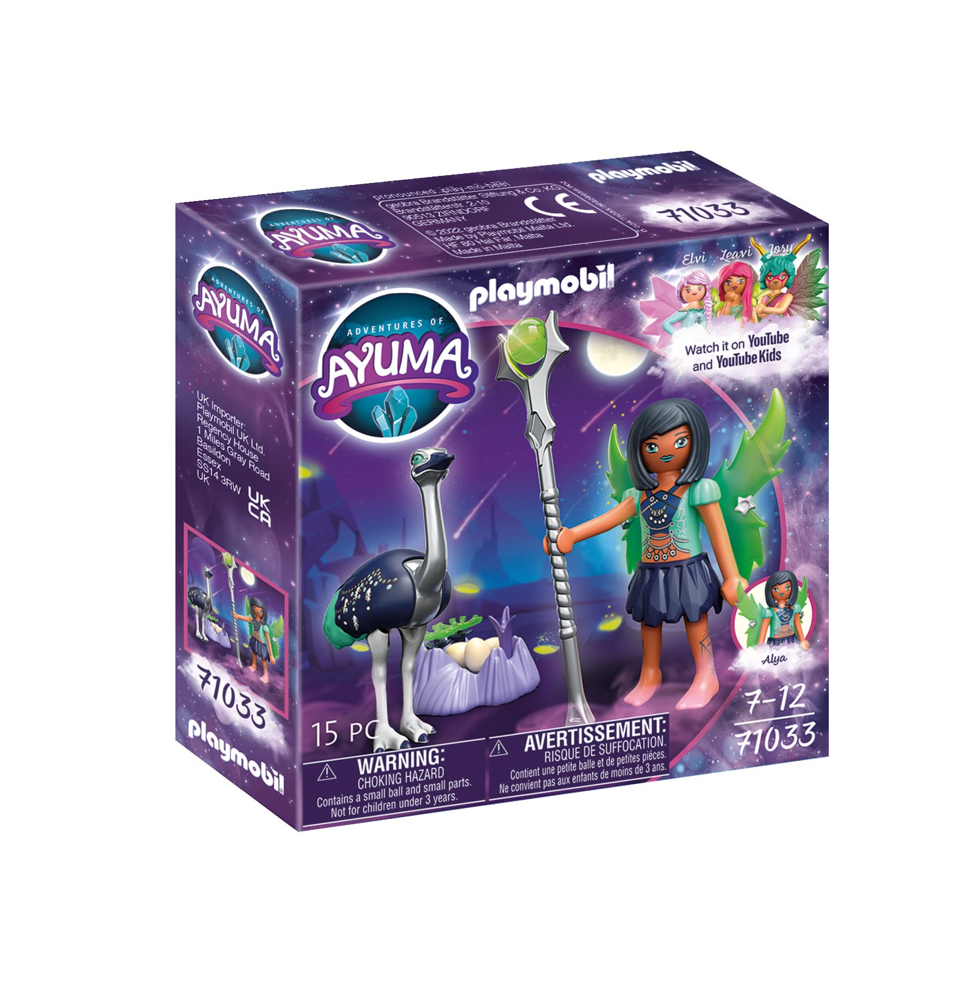 Playmobil Adventures of Ayuma 71033 Moon Fairy with Soul Animal, Includes Fairy Figure with Movable Wings, Fairy Toy for 7+ Year Olds