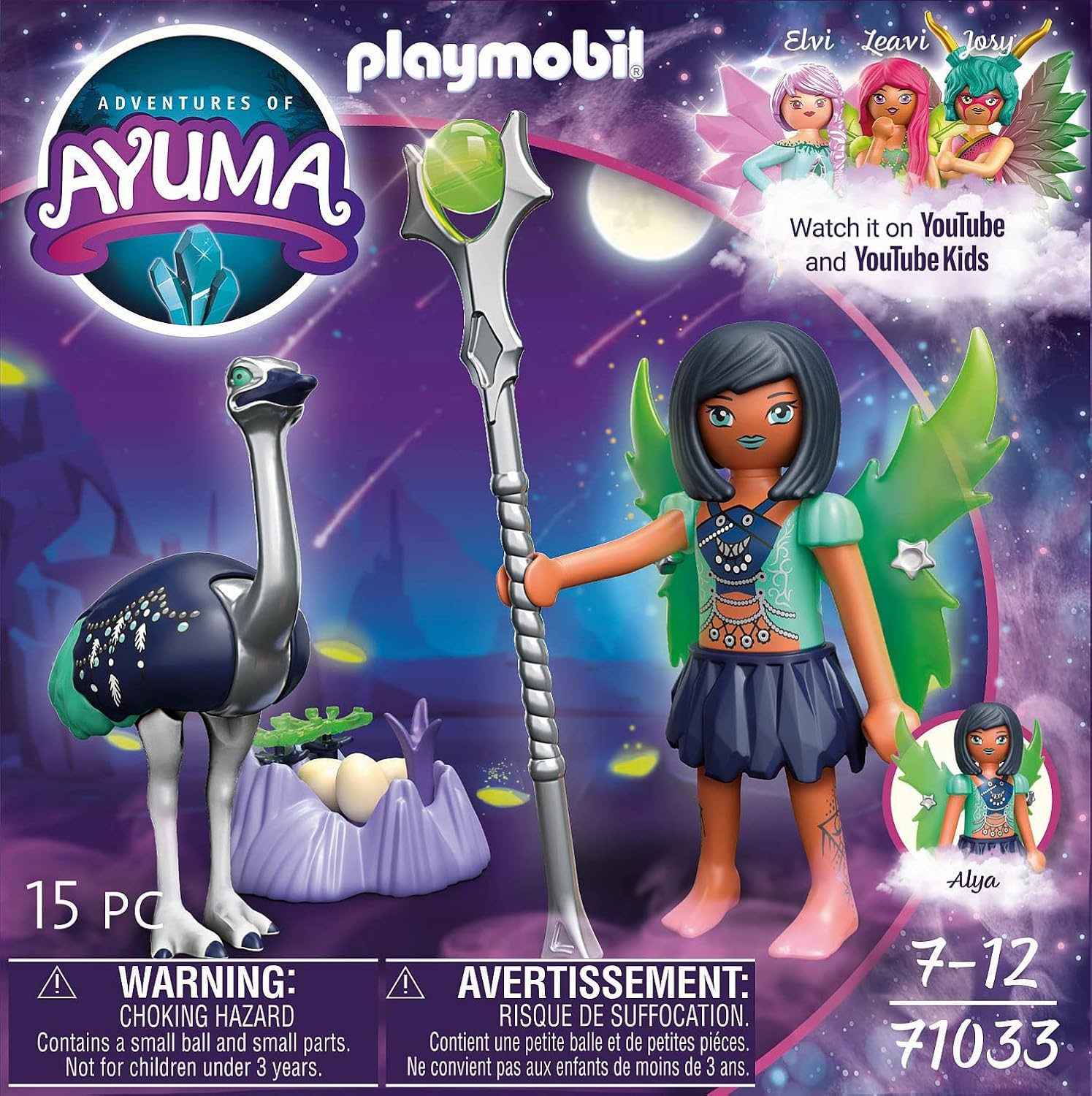 Playmobil Adventures of Ayuma 71033 Moon Fairy with Soul Animal, Includes Fairy Figure with Movable Wings, Fairy Toy for 7+ Year Olds
