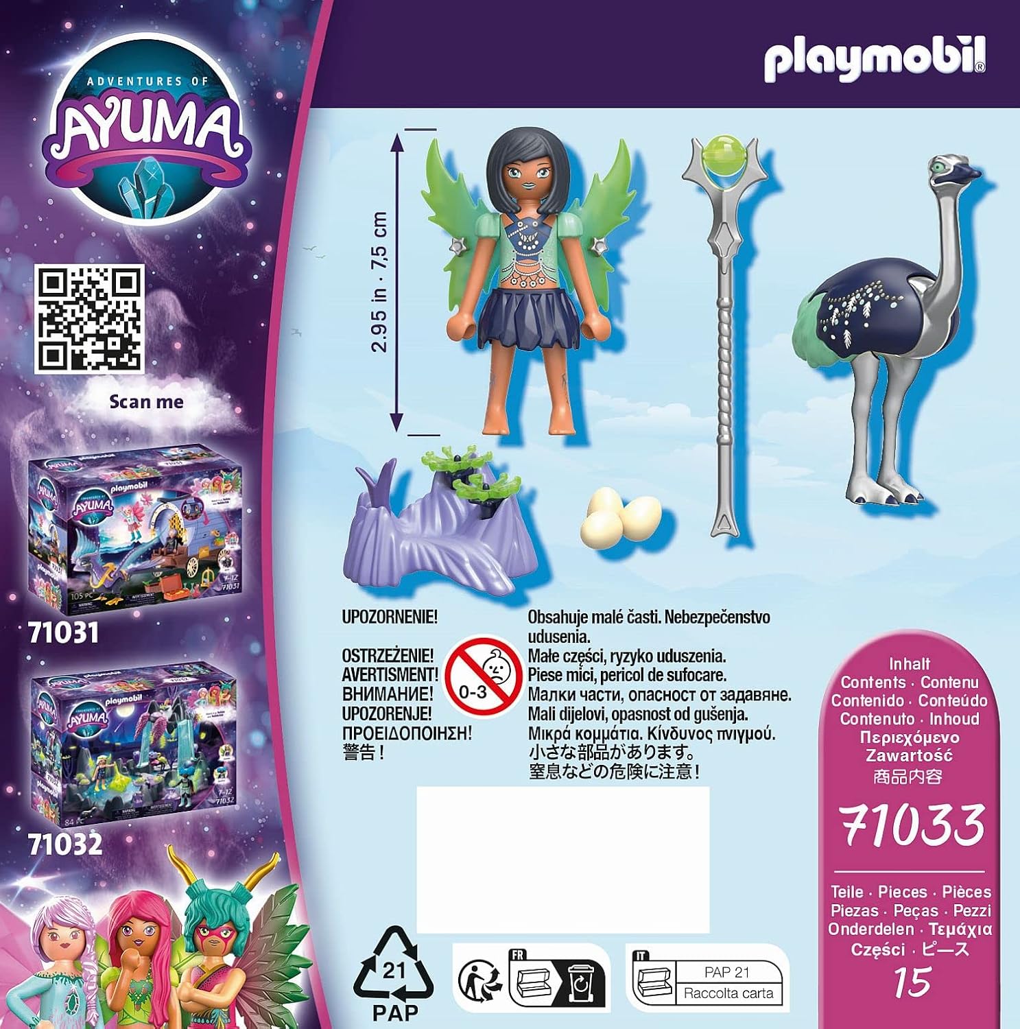 Playmobil Adventures of Ayuma 71033 Moon Fairy with Soul Animal, Includes Fairy Figure with Movable Wings, Fairy Toy for 7+ Year Olds