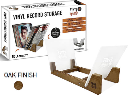 Vinyl Buddy Vinyl Record Storage Oak Finish