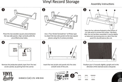 Vinyl Buddy Vinyl Record Storage Oak Finish